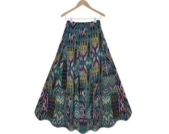 Women's Skirt- Maxi Skirt- Long Indian Skirt- Boho Skirt- Hippie Skirt- Southwest Skirt- Tribal Skirt- Ethnic Midi/Maxi Skirt- Long Skirt- S