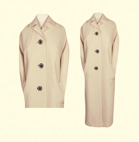 Womens Coat, Long White Coat, Long Coat, White Coa