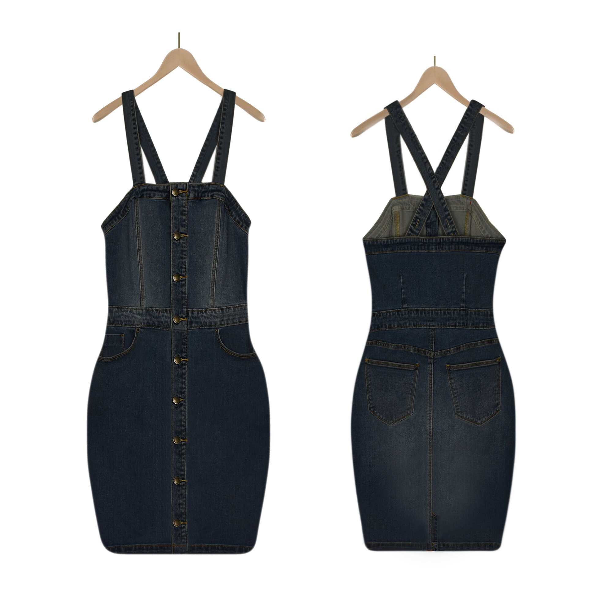 Strappy Denim Dress - Etsy