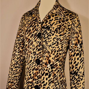 Women's coat, leopard coat, leopard print coat, long coat, leopard overcoat, maxi coat, animal print coat, ladies coat, Vintage leopard Coat image 2