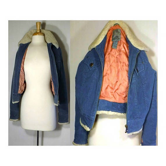 Womens Coat, Corduroy Jacket, Sherpa Jacket, Crop… - image 5