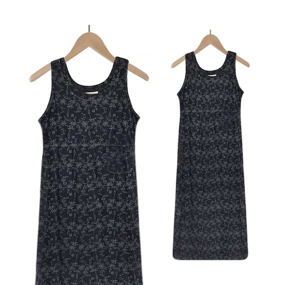 Denim Maxi Dress- Jean Dress- Denim Dress- Blue Je