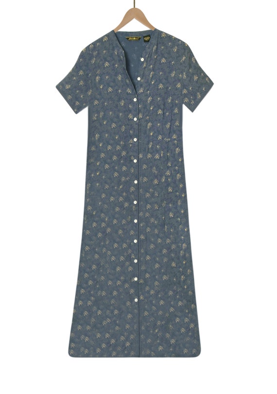 Women's Long Midi Dress- Vintage Button Up Dress-… - image 4