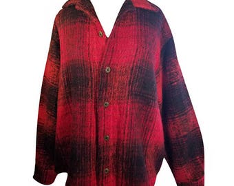 Herren Büffel karierte Jacke- Lässige Büffel karierte Jacke - Campingjacke - Angeljacke - Outdoor Jacke - Vintage Earth Ragz | Hergestellt in Mexiko