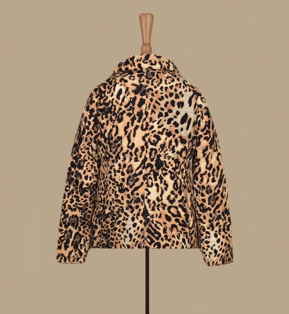 Leopard Puffer Jacket- Leopard Print Coat- Leopar… - image 4