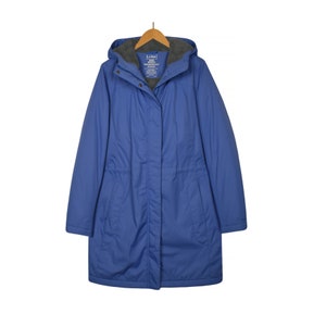 Womens LL Bean Jacket- LL Bean Winter Coat- Parka Coat- LL Bean Winter Jacket- Blue Winter Coat- Insulated Blue Parka Jacket- Blue Parka