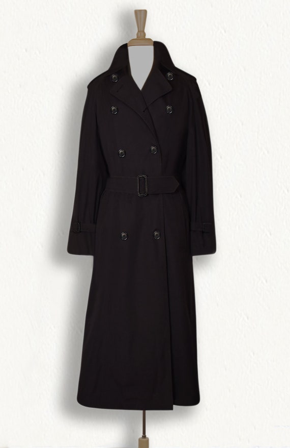 Winter Coat- Black Trench Coat- Long Black Coat- … - image 9