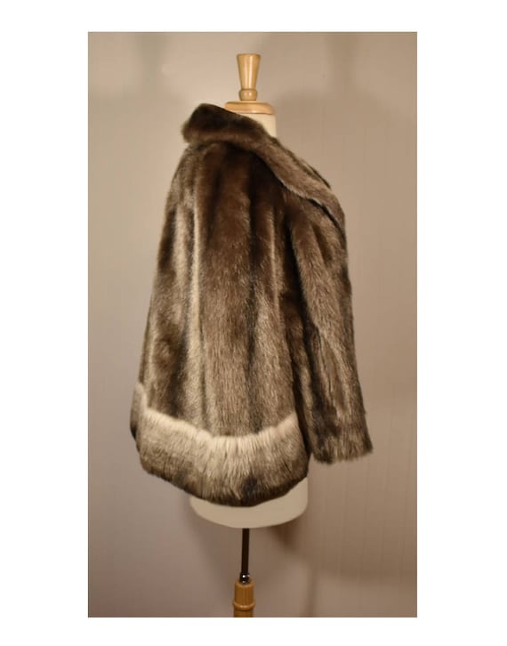 Vintage Faux Fur Cape- Fur Cape- Faux Fur Jacket-… - image 8
