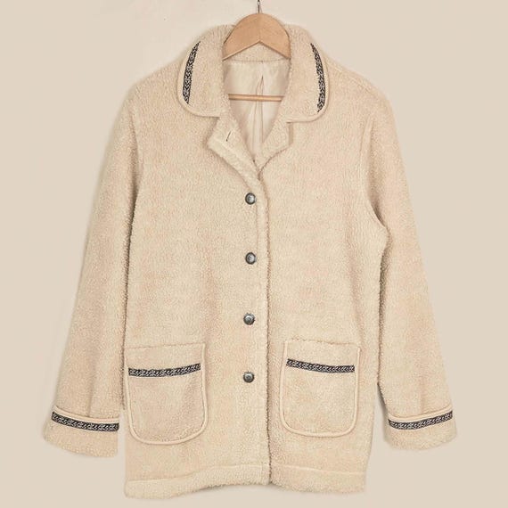 Womens Sherpa Coat- White Sherpa Jacket- Warm She… - image 2