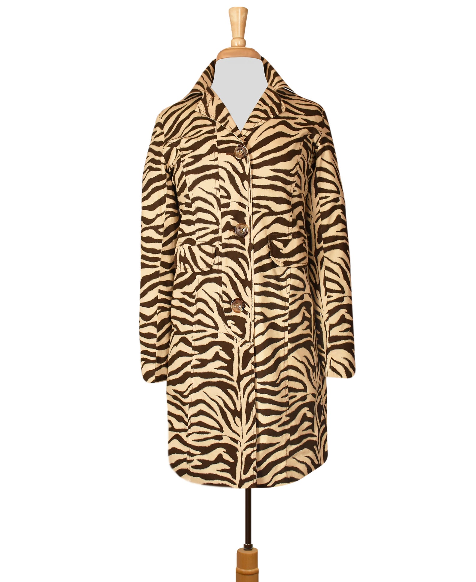 Vintage Animal Print Coat Zebra Print Long Coat Mod Coat Etsy