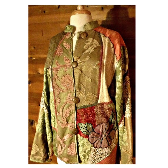 Womens Patchwork Jacket- Hippie Jacket- Boho Jack… - image 3