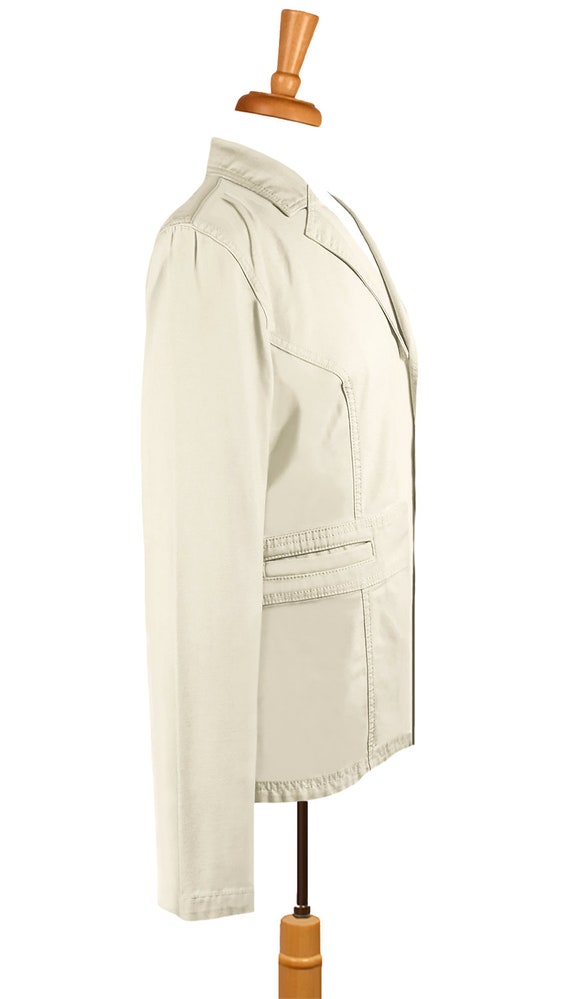 Women's White Jacket- White Jean Jacket- White Co… - image 4