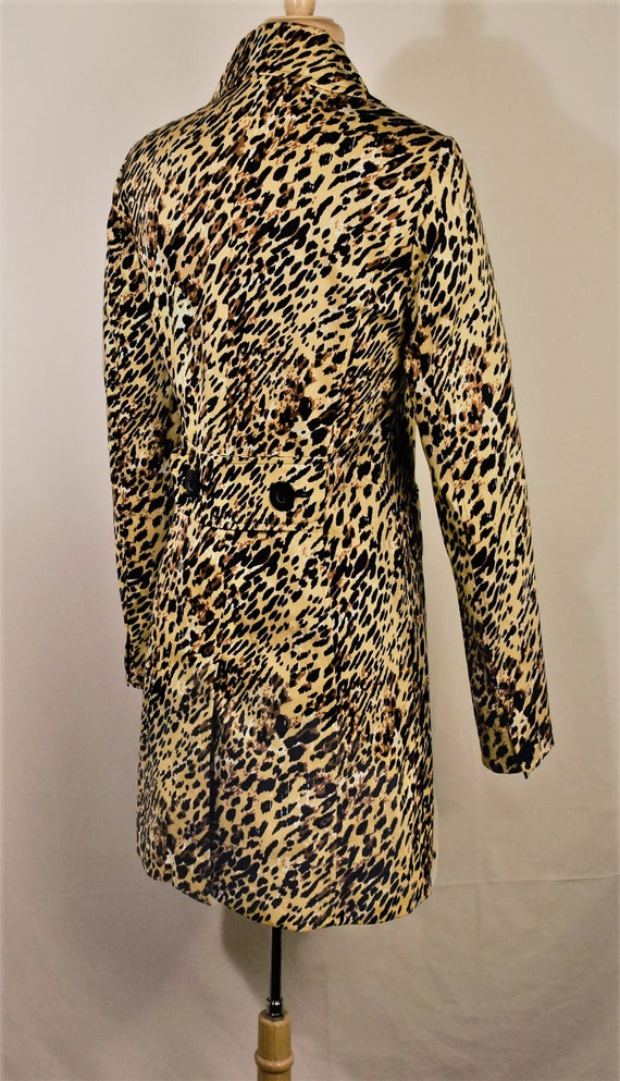 Leopard Print Coat- Long Coat- Animal Print Coat-… - image 7