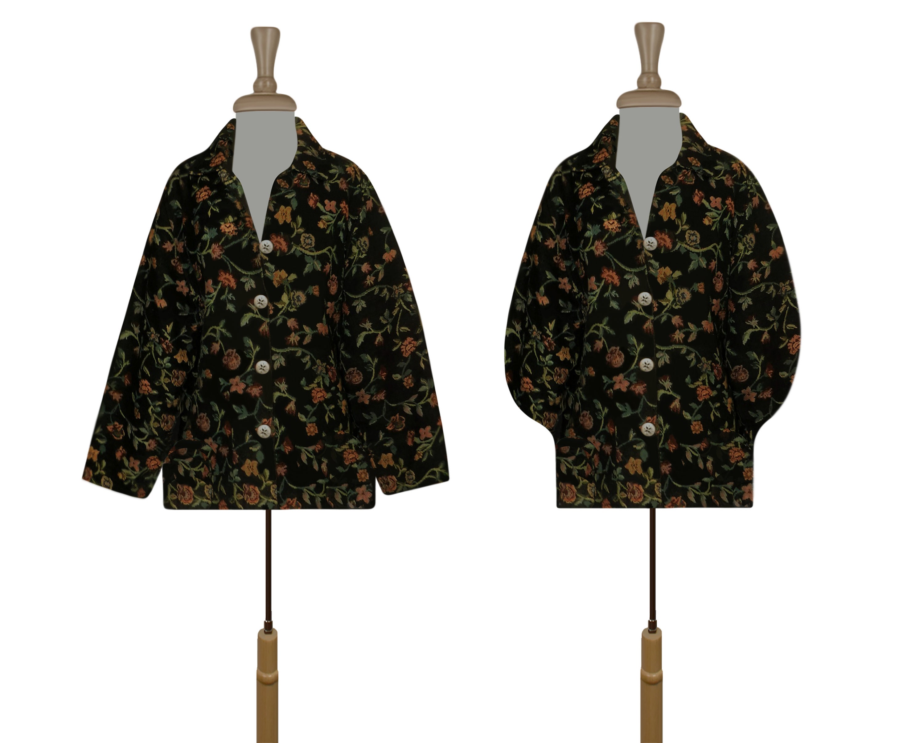 OpenMarketVintage Tapestry Jacket- Tapestry Coat- Floral Jacket- Boho Jacket- Carpet Coat- Hippie Jacket- Floral Coat- Festival Jacket- Vintage Tapestry Coat