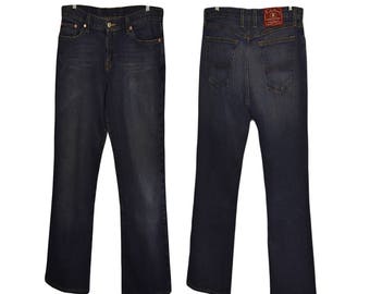 Vintage Lucky Jeans, Lucky Brand Jeans, Lucky Dungarees, Women's Jeans, Blue Jeans, Mid Rise Jeans, Flare Jeans, Low Waist Jeans | 14/32