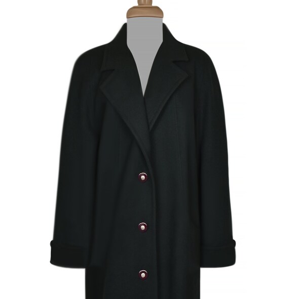 Women's Wool Coat- Maxi Coat- Long Coat- Dark Gre… - image 9