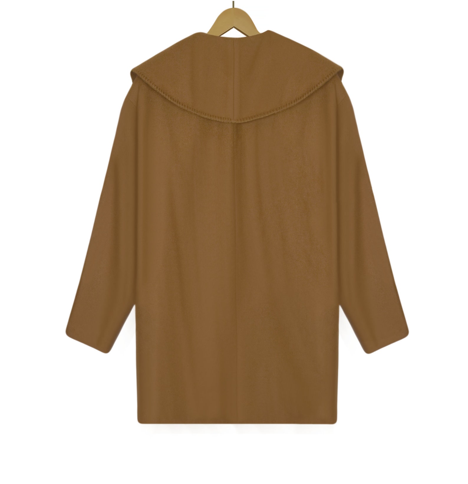 Women's Wool Coat Shawl Collar Coat Wool Blanket Coat Wool Wrap Coat