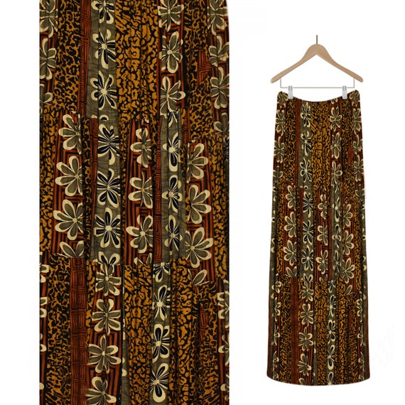 Women's Maxi Skirt- Long Skirt- Vintage Skirt- Flo