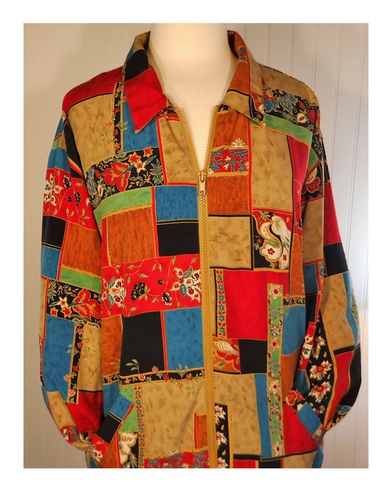 Women's Vintage Coat, floral jacket, patchwork co… - image 5
