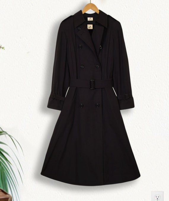 Winter Coat- Black Trench Coat- Long Black Coat- … - image 3