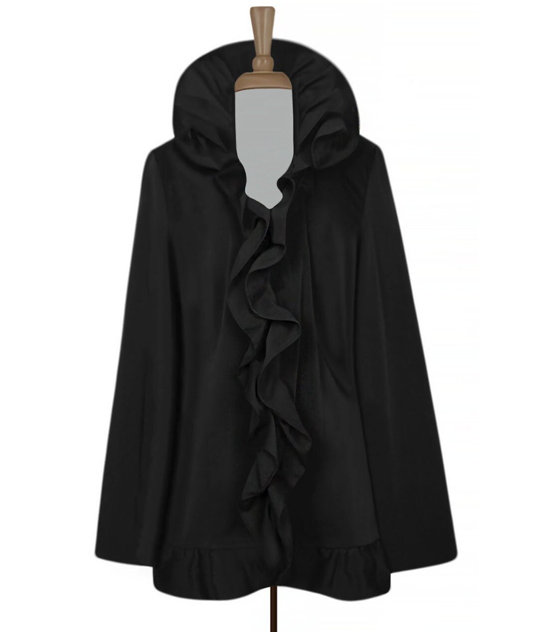 Black Jacket Ruffle Jacket Black Coat Ruffled Jacket Etsy