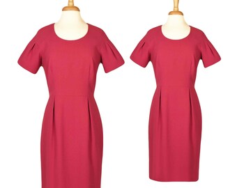 Calvin Klein Rosa Klänning - Dam Rosa Klänning - Hot Rosa Klänning - Rosa Figurnära Klänning - Rosa Sommarklänning - Sexig Hot Rosa Klänning med Ärmar - 8