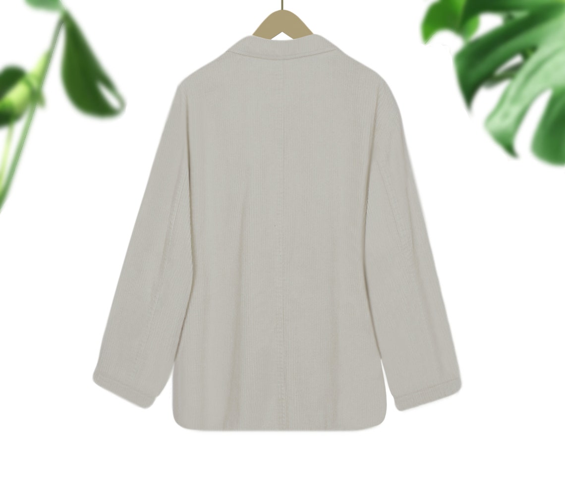 White Corduroy Jacket Corduroy Coat Cord Jacket Vintage Corduroy Jacket