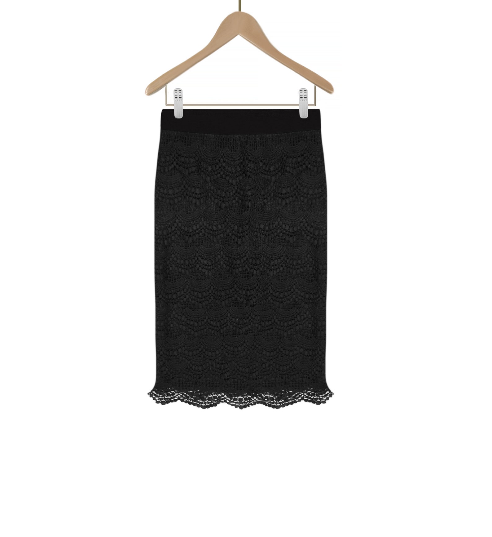 black short ruffle skirt