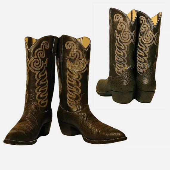 Men's Boots- Men's Shoes- Cowboy Boots- Leather Bo