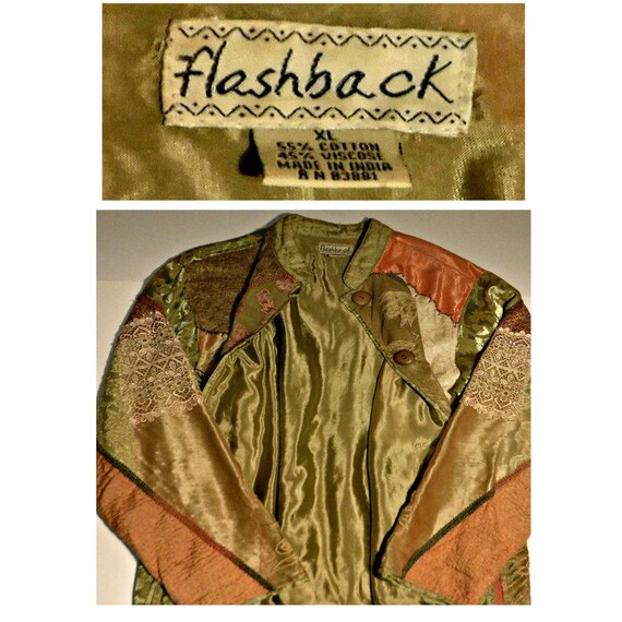 Womens Patchwork Jacket- Hippie Jacket- Boho Jack… - image 5