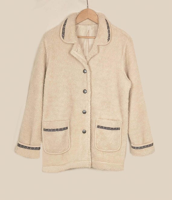 Womens Sherpa Coat- White Sherpa Jacket- Warm She… - image 4