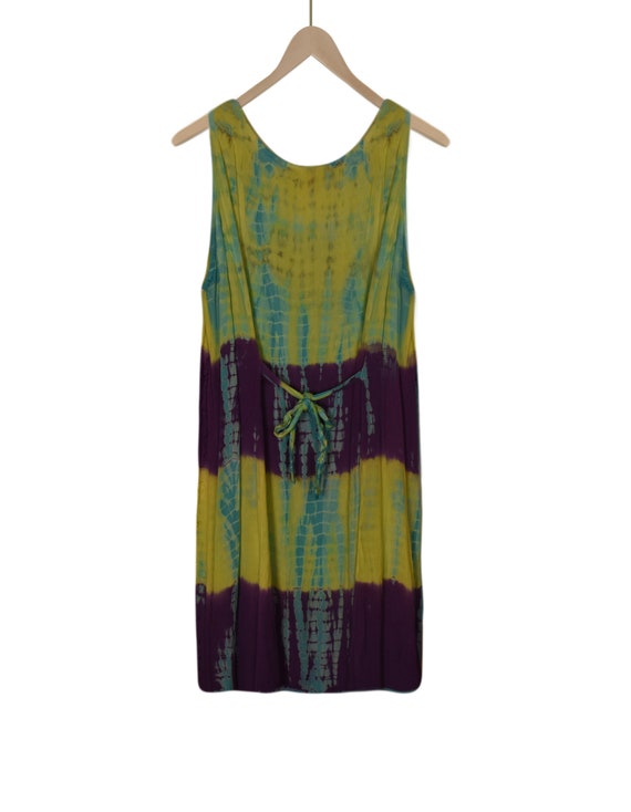 Vintage Boho Hippie Dress- Embroidered Dress- Tan… - image 5