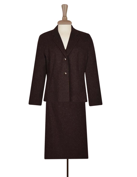 Norton McNaughton Wool Skirt Suit | Brown Skirt S… - image 4