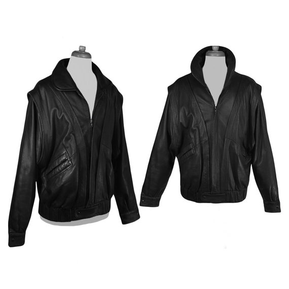 Leather Jacket Men- Black Leather Jacket- Riding J