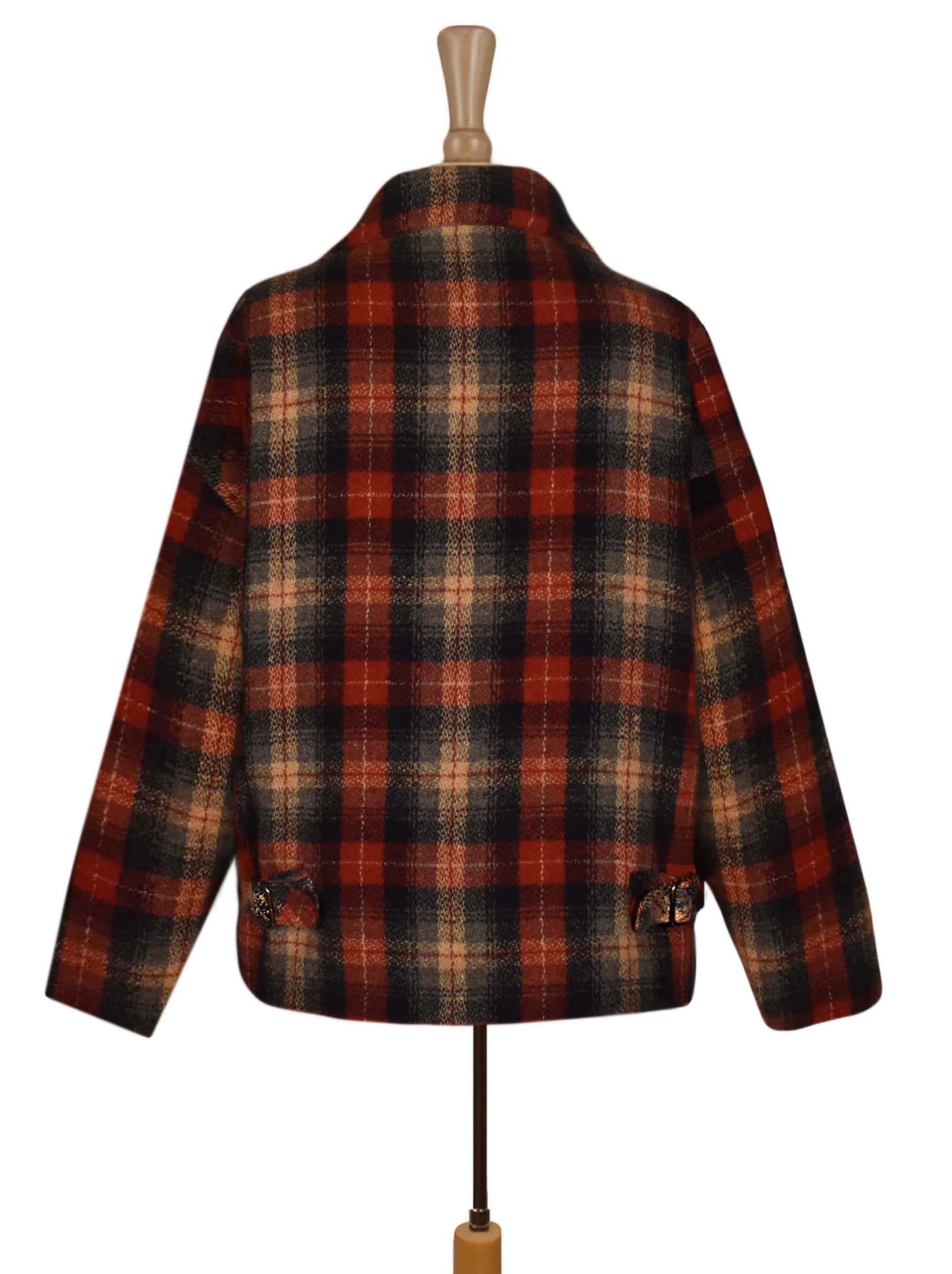 Maurices Plaid Jacket- Womens Plaid Coat- Wool Check Jacket