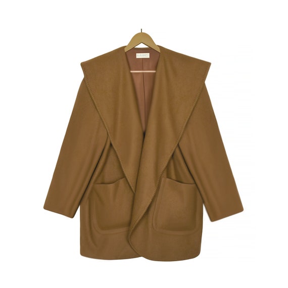 Women's Wool Coat- Shawl Collar Coat- Wool Blanket