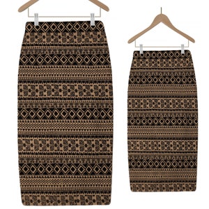Hippie Skirt- Boho Skirt- Southwest Skirt- Summer Skirt- Ethnic Skirt- Tribal Print Skirt- Indian Skirt- Straight Skirt- Bohemian Clothing