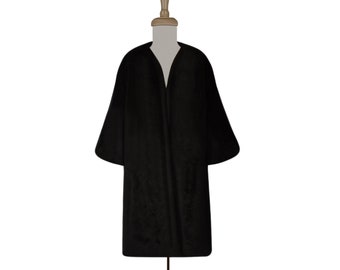 Abrigo de piel sintética negro - Abrigo de invierno para mujer - Abrigo de talla grande - Abrigo de piel para mujer - Abrigo de mujer - Abrigo largo - Abrigo de piel negro - Vogue Paris