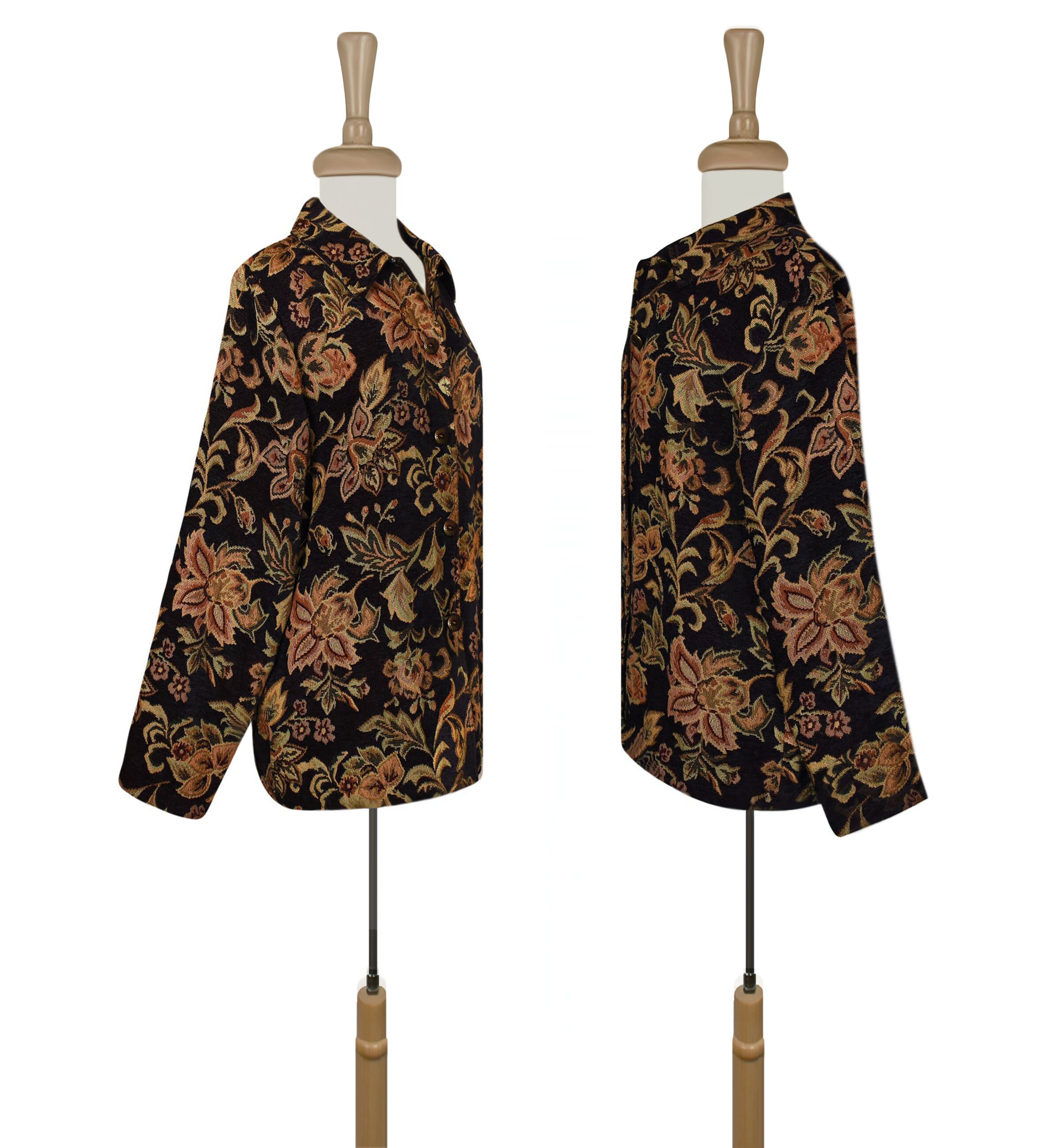 Women's Tapestry Coat, Tapestry Jacket, Paisley Jacket, Floral Coat