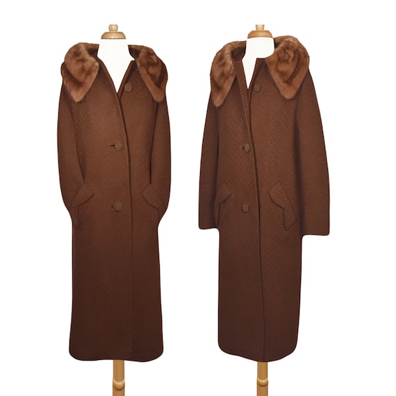 Women's Coat- Maxi Coat- Vintage Coat- Long Coat- 