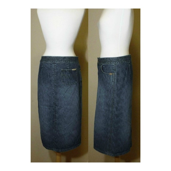 Jean Skirt- Long Jean Skirt- Denim Skirt- Long De… - image 2