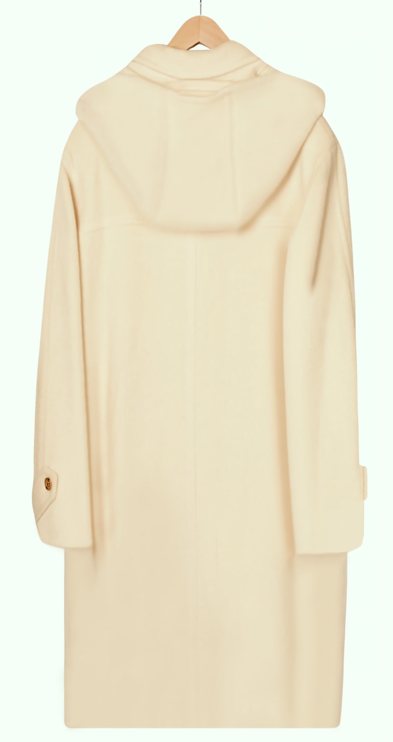 White Coat Long Coat Wool Coat Maxi Coat Hooded Coat Etsy