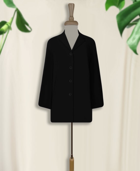 Women's Black Jacket- Simple Black Jacket- Black … - image 2