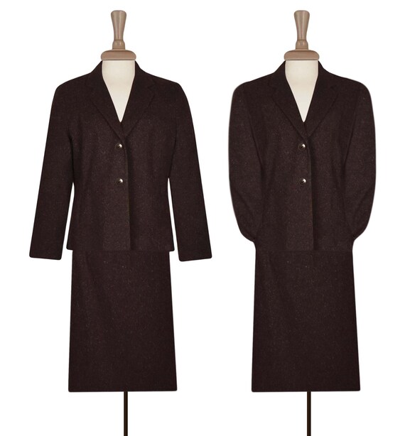 Norton McNaughton Wool Skirt Suit | Brown Skirt S… - image 2