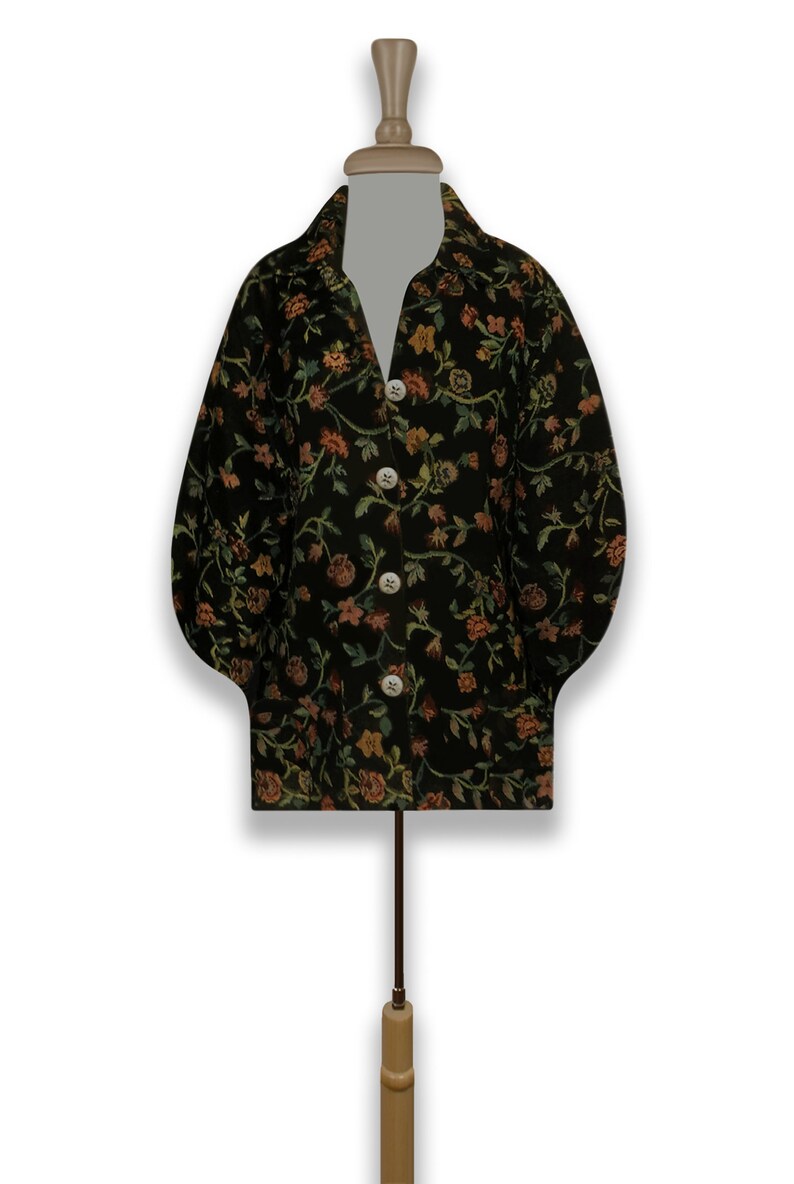 Vintage Tapestry Jacket Tapestry Coat Floral Jacket Boho Etsy