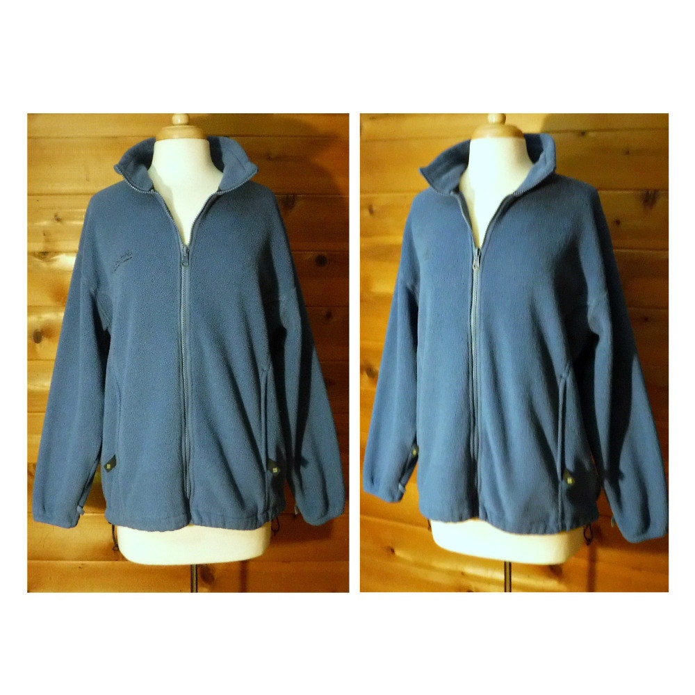 light blue fleece jacket