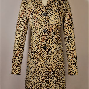 Women's coat, leopard coat, leopard print coat, long coat, leopard overcoat, maxi coat, animal print coat, ladies coat, Vintage leopard Coat image 3