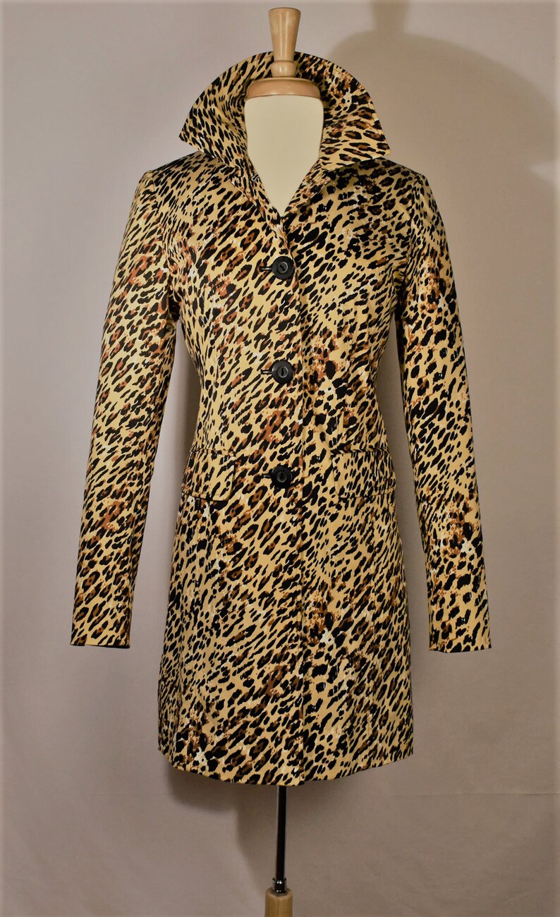 Women's coat, leopard coat, leopard print coat, long coat, leopard overcoat, maxi coat, animal print coat, ladies coat, Vintage leopard Coat image 3