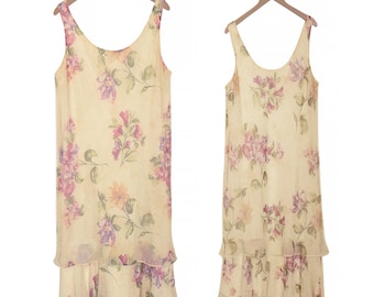 JBS Dress- Summer Dress- Frilly Dress- Floral Summer Dress- Sleeveless Dress- Floral Sun Dress Ruffle Dress- Party Dress- Size 16 Tall Dress