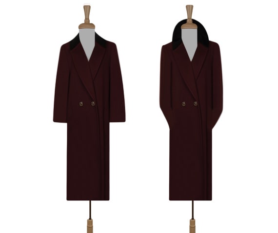 Long Wool Coat- Women's Maxi Coat- Wool Overcoat-… - image 9